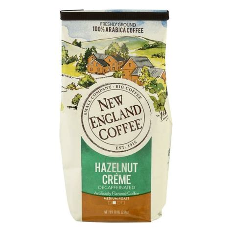 New England Coffee Hazelnut Crème Decaffeinated Medium Roast Ground
