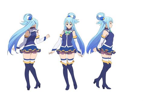 Anime Model Sheets Aqua Konosuba Anime Girl Anime