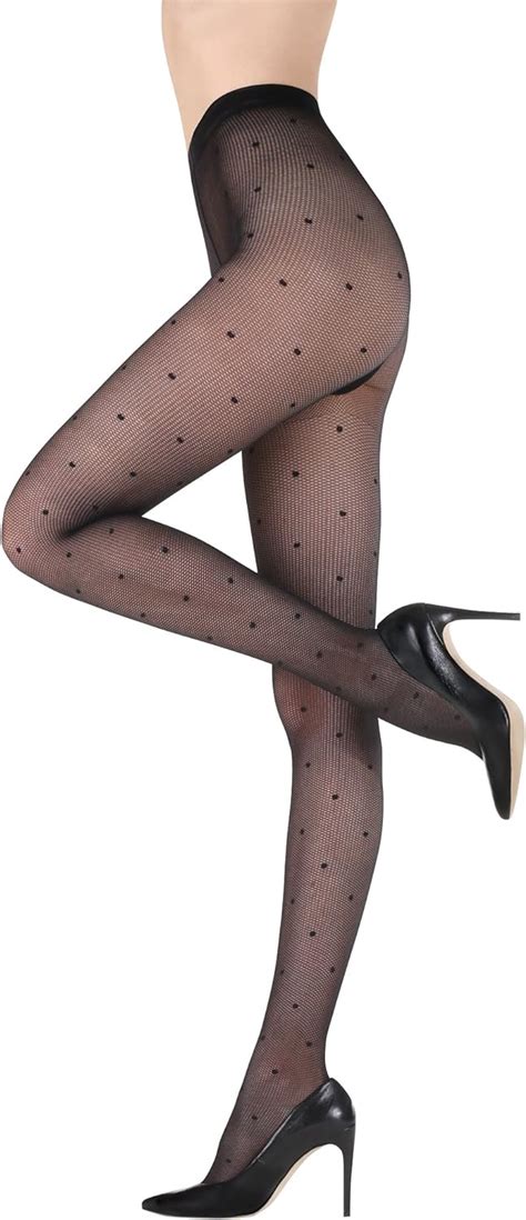 dot tights women s sheer black micro mesh patterned tights [made in europe] gatta funny 05 at