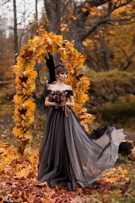 Fall Wedding In 2020 Black Tulle Wedding Dress Black Wedding Dresses