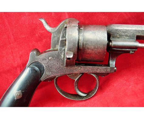 French 19th Century Military Pinfire 6 Shot Revolver