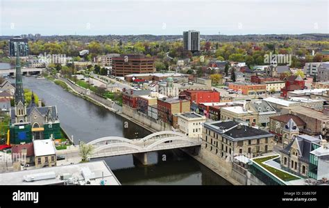 An Aerial Of The City Of Cambridge Ontario Canada Stock Photo Alamy