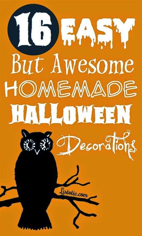 FUN RECIPE WORLD : 16 Easy But Awesome Homemade Halloween Decorations