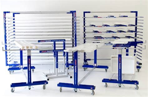 Vertical Paint Drying Rack Systems For Door Or Cabinet Finishing