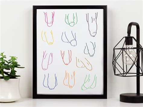 Penis Line Art Nude Colorful Funny Penis Dicks Wall Art Etsy Australia