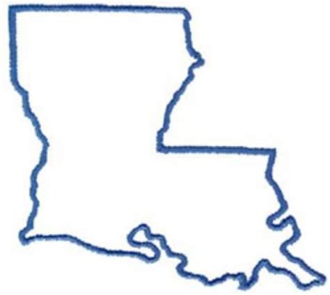 Louisiana Outline Machine Embroidery Design Embroidery Library At