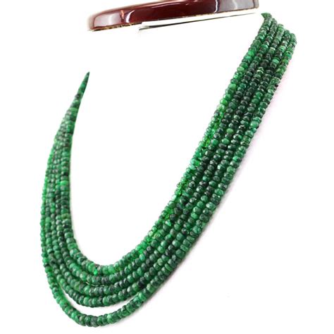 Emerald Necklace With Kt Gold Clasp Length Catawiki