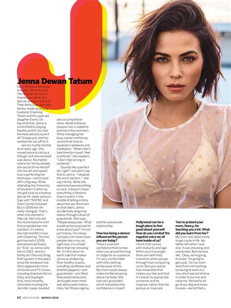 Jenna Dewan In Health Magazine March 2018 Issue Hawtcelebs