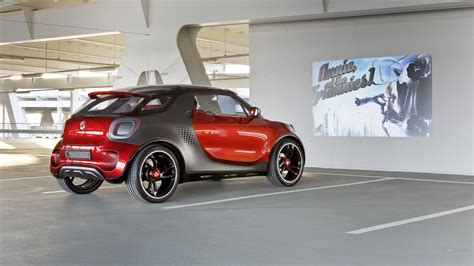 Red And Black 3 Door Hatchback Smart Forstar Car Hd Wallpaper