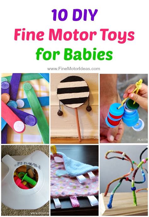 10 Diy Fine Motor Toys For Babies Homemade Baby Toys Baby Toys Diy