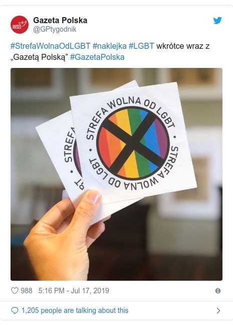 Polish Newspaper To Issue Lgbt Free Zone Stickers Bbc News
