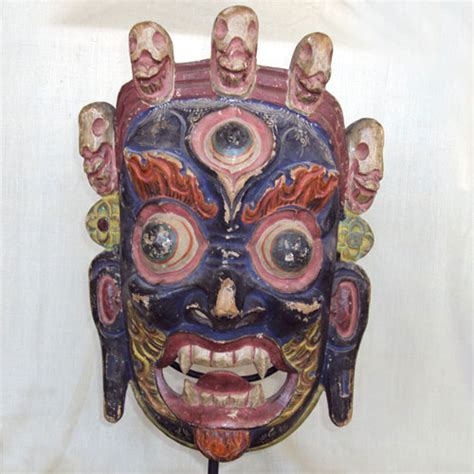 Antique Tibetan And Nepalese Masks Early Th Century Dharmapala Mask