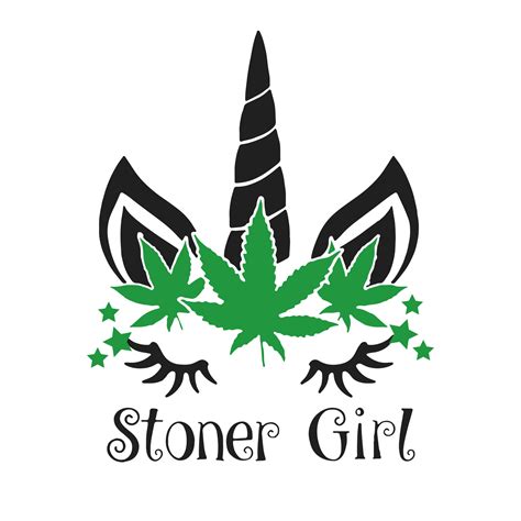 Stoner Girl Svg Trending Svg Unicorn Svg Cannabis Svg Ca Inspire