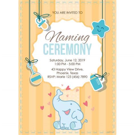 41 Naming Ceremony Invitations Free Psd Pdf Format Download Free
