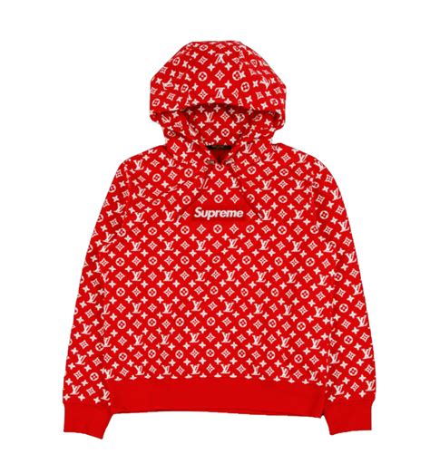Set of two only black and white! Supreme X Louis Vuitton Box Logo Hooded Sweatshirt Red ...