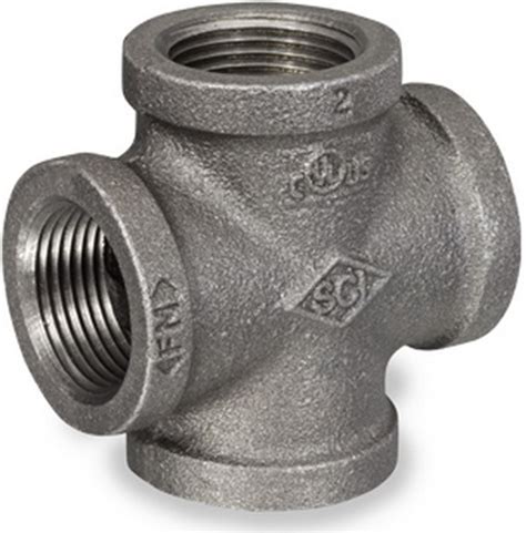 Smith Cooper 150 Black Malleable Iron 12 In Cross Pipe Fittings