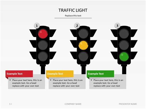 Powerpoint Template Traffic Light At Traffic Light