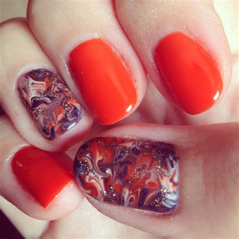 Marbling Nail Art Nail Polish Nail Art Nails Beauty Finger Nails