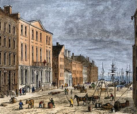 Wall Streets Tontine Coffee House In The Late 1700s Print