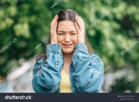 Sad Girl Crying Embarrassed Outdoors Stock Photo 2173753191 Shutterstock