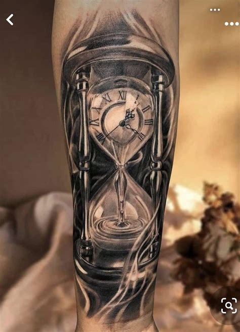 Hourglass Tattoo Design For Men