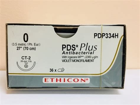 Ethicon Pdp334h Pds Plus Antibacterial Polydioxanone Suture