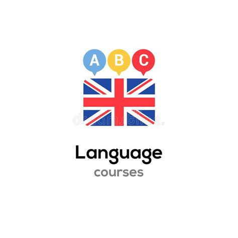 Concetto Di Corso Di Logo Della Scuola Di Lingua Inglese Gli Inglesi Di