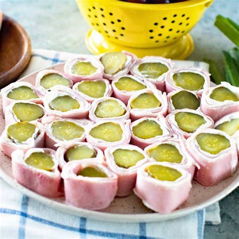 Ham And Cream Cheese Pickle Roll Ups Recipe Yummly Recipe Baked