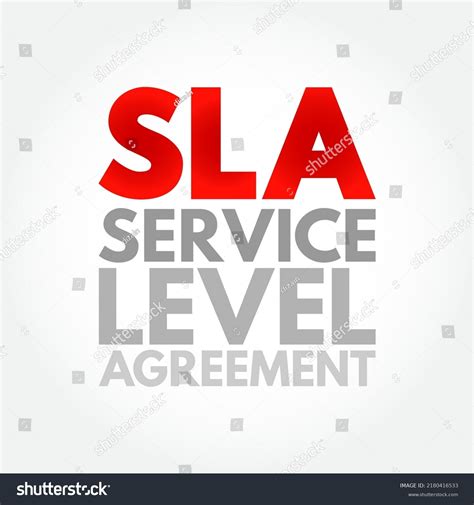 Sla Service Level Agreement Commitment Between Stock Vector Royalty