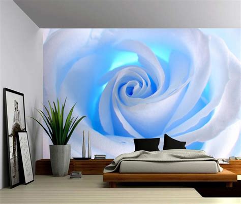 Blue Rose Large Wall Mural Self Adhesive Vinyl Wallpaper Peel