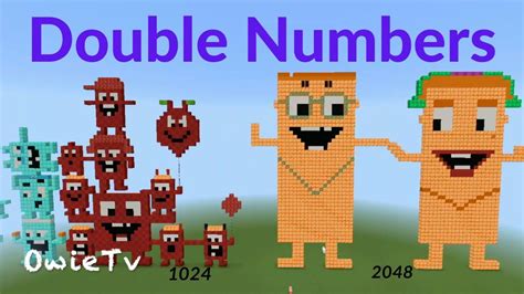 Numberblocks Minecraft Counting Double Numbers Learn To Count Counting