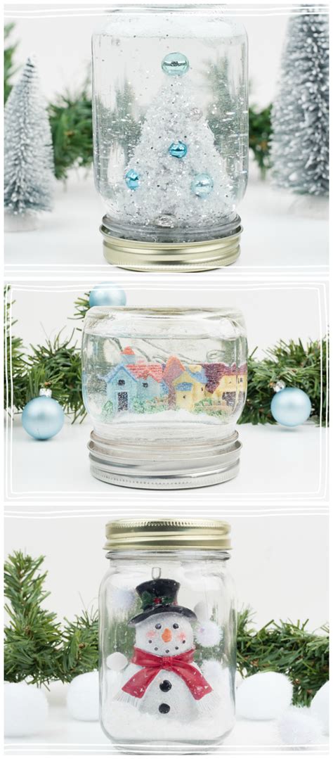 Mason Jar Snow Globes For Winter Mason Jar Crafts Love