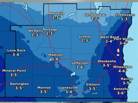 Wisconsin Weather 3 To 5 Inches Of Snow Forecast Sunday Waukesha Wi