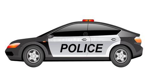 Police Patrol Car Cartoon Vector Illustration Stock Vector