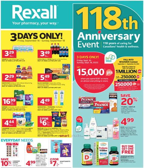 Rexall Canada Flyers Offers Get 15000 Be Well Points When You Spend