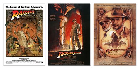 Indiana Jones I Ii And Iii 3 Piece Movie Poster Print Set Regular