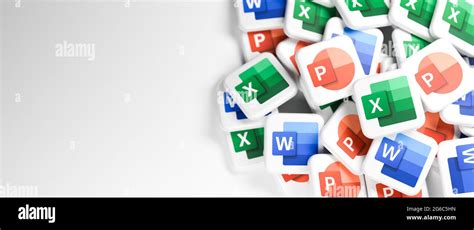 Logotipos De Los Componentes De Microsoft Office Word Excel Y
