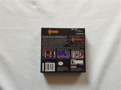 Castlevania Classic Nes Series Gameboy Advance Gba Box With Etsy