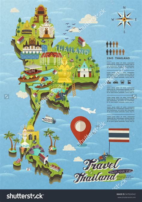 Thailand Map With Tourist Attractions The World Map