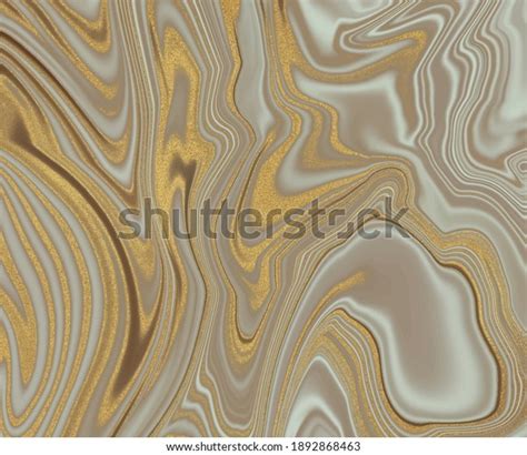 Nude Liquid Ink Gold Glitter Texture Stock Vector Royalty Free