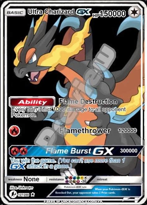 Ultra Charizard Gx Gmax Vmax Gigantamax Ex Pokemon Card Etsy