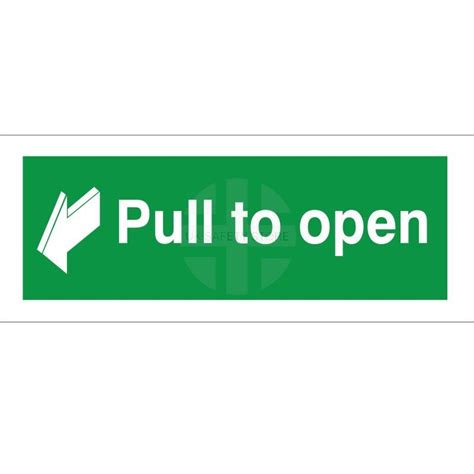 Pull To Open Arrow Back Sign Uk Safety Store