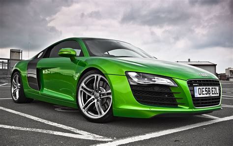 Green R8 Audi Audi Cars Dream Cars