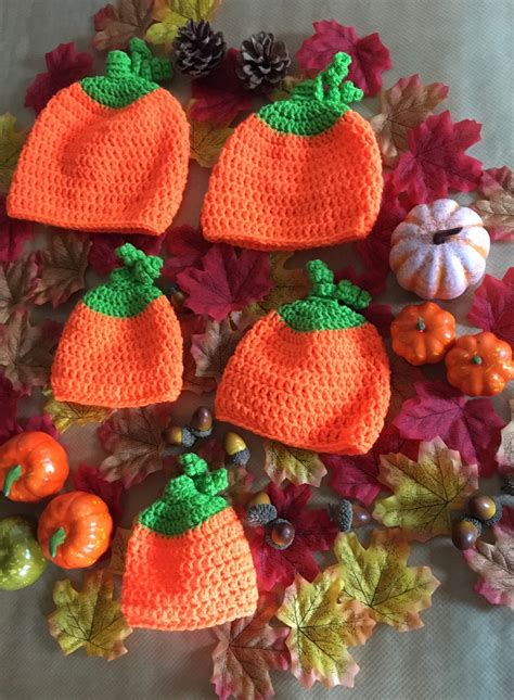 Halloween Pumpkin Baby Hat Micro Preemie Premature Small | Etsy