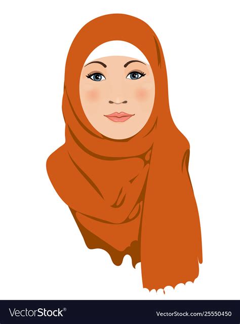 Muslim Woman Muslim Arab Women Character In Hijab Vector Image