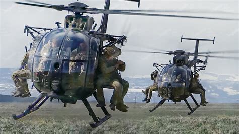 Us Special Forces Perform Crazy Moves With Tiny Mh 6m Helicopters Youtube