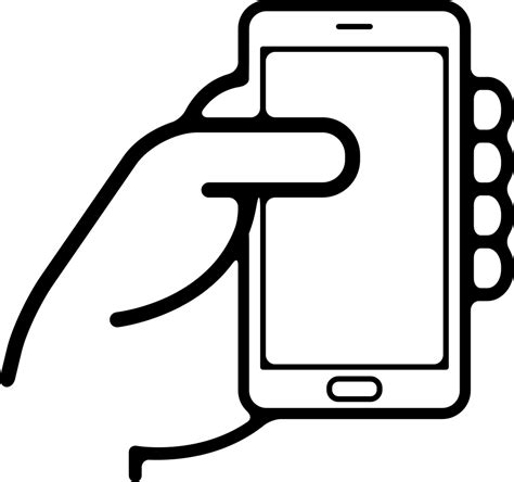 Hand Holding A Cellphone Svg Png Icon Free Download 16091