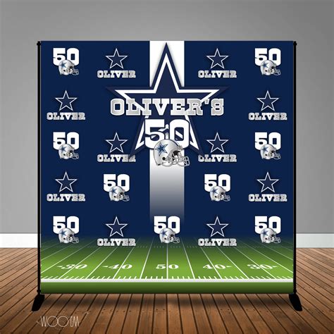 Dallas Cowboys Football 40th 50th 60th Birthday 8x8 Backdropstep