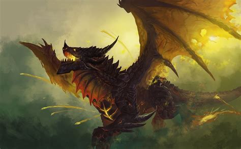Videogame World Of Warcraft Dragon Deathwing Hd Wallpaper Background