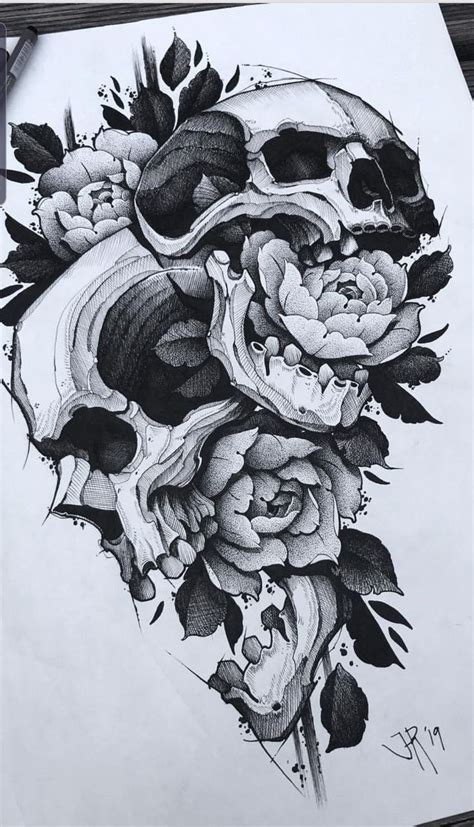 Untitled Tattoo Design Drawings Skull Rose Tattoos Skull Tattoo Design